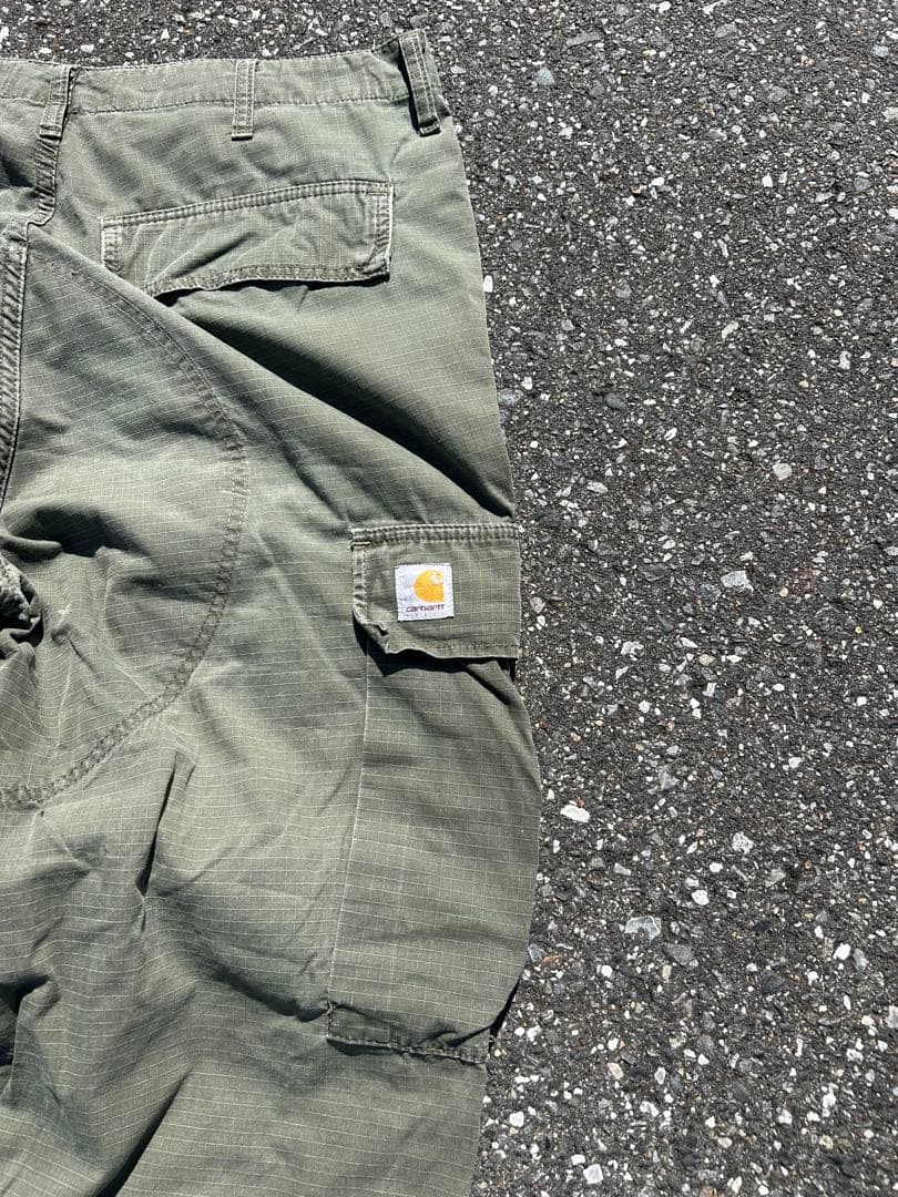 90s Carhartt 極太パンツ 36/32古着 オリーブ
