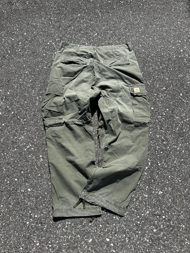 90s Carhartt 極太パンツ 36/32古着 オリーブ