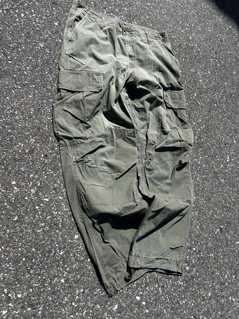 90s Carhartt 極太パンツ 36/32古着 オリーブ