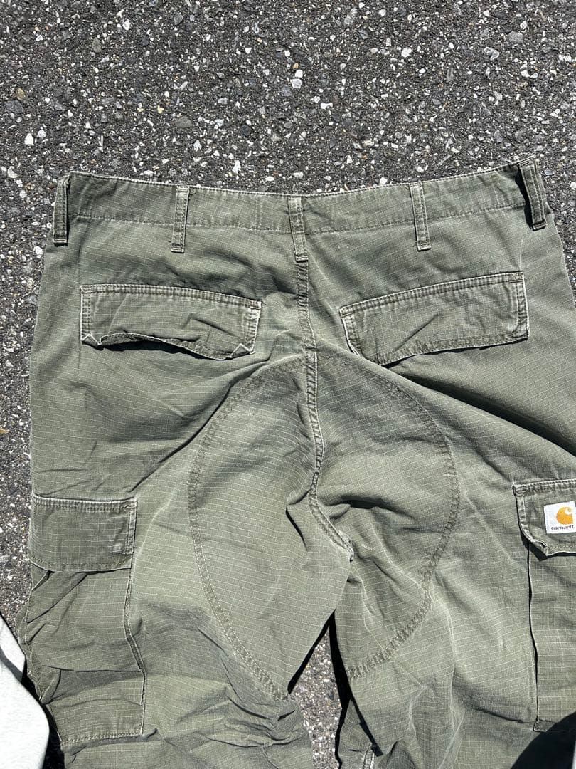 90s Carhartt 極太パンツ 36/32古着 オリーブ
