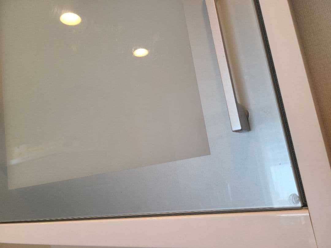 ホワイト 食器棚 ガラス扉 収納