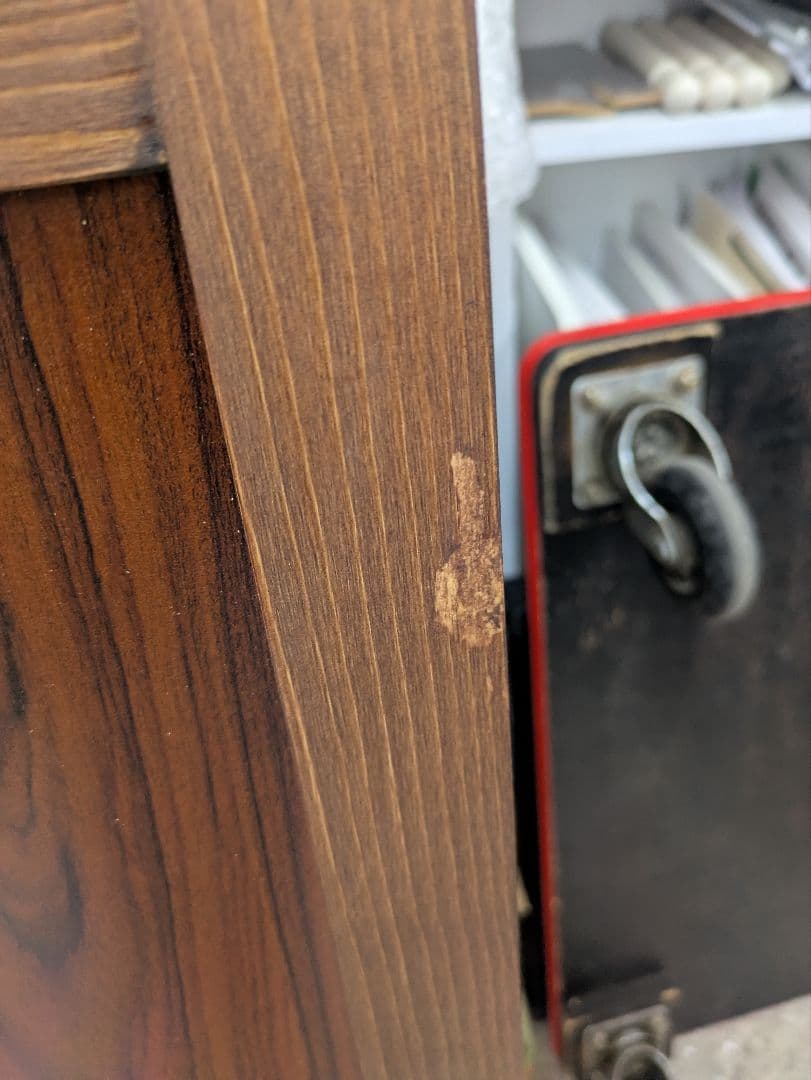 伸縮クローゼット　カーテン付き　DBR色