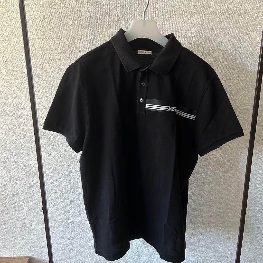 MONCLER MAGLIA POLO MANICA CORTA 黒 XL