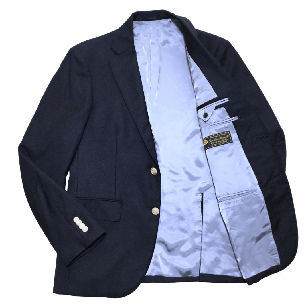 ロロピアーナ Super130's 生地 紺ブレザー A5 本切羽ダークネイビー