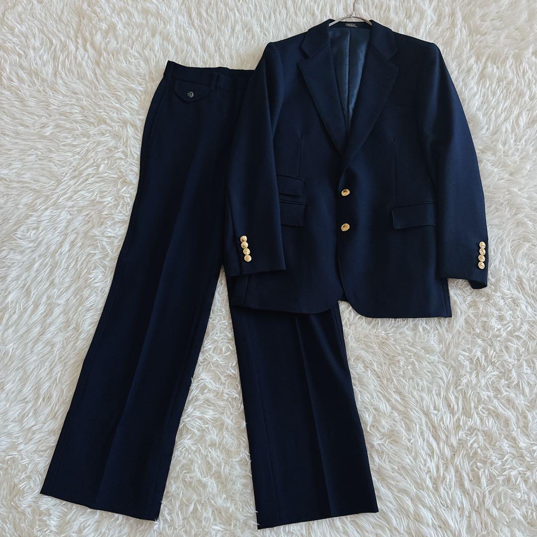ポロバイラルフローレン 金ボタンジャケット パンツ セット スーツ ネイビー