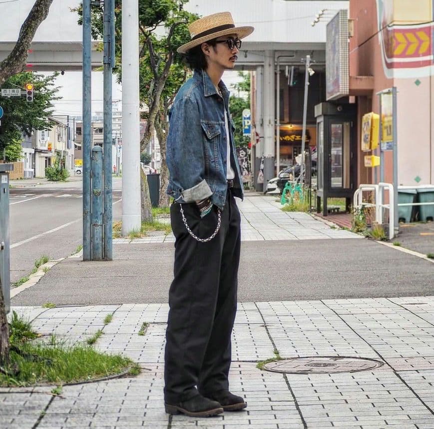 dog＆co カンカン帽　ハット　麦わら