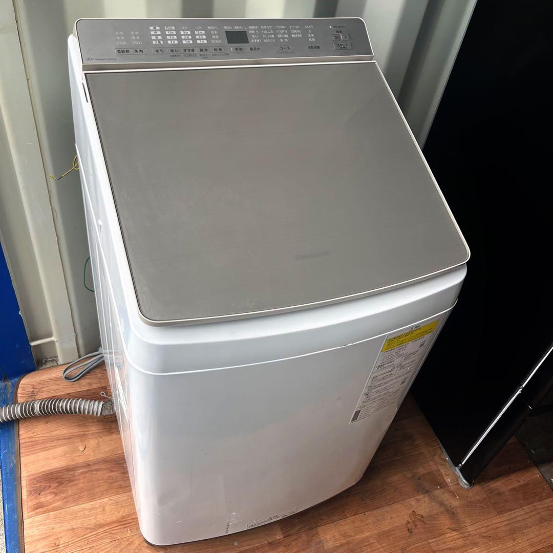 取付無料！パナソニック洗剤自動投入・熱乾燥搭載！おしゃれゴールド10kg洗濯機