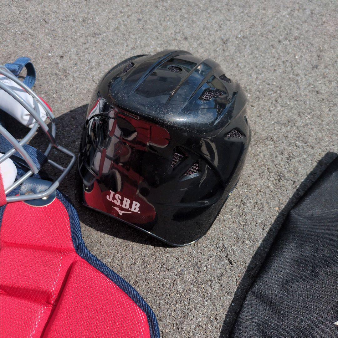 久保田スラッガーキャッチャー用防具セット(現行モデル)＆ヘルメットの4点セット