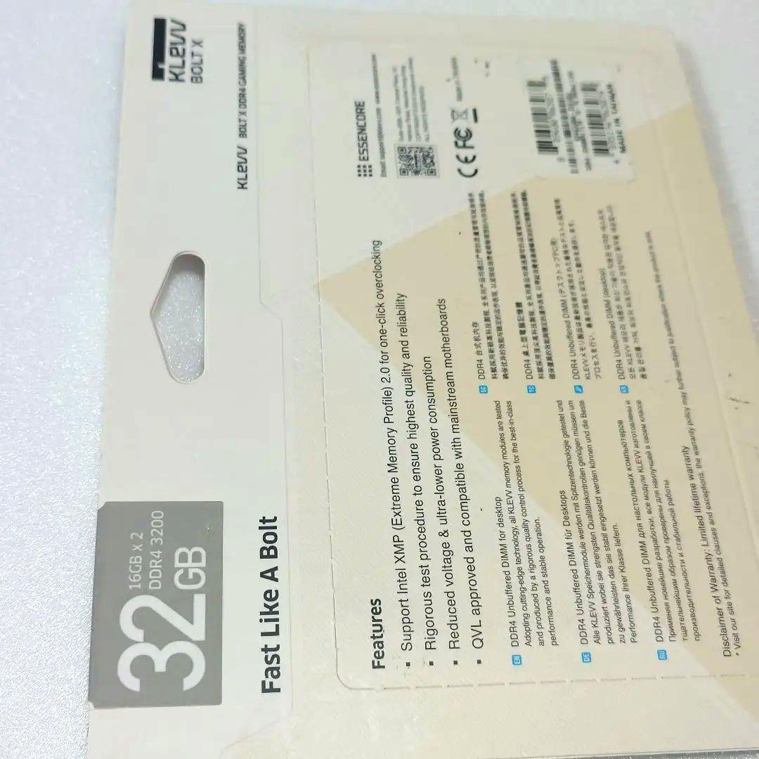 KLEVV BOLT X DDR4 16×2GB 32GB 3200 動作確認済