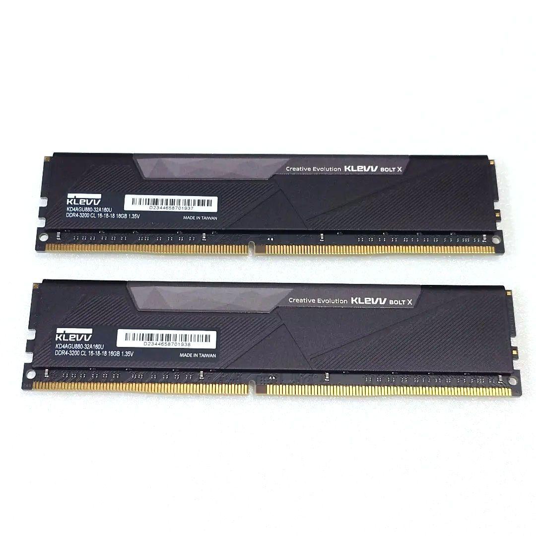KLEVV BOLT X DDR4 16×2GB 32GB 3200 動作確認済
