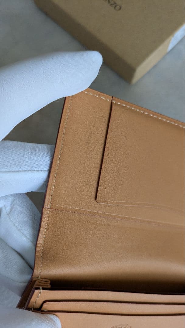 ganzo コードバン 通しマチ名刺入れ　ダークグリーン