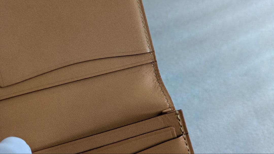 ganzo コードバン 通しマチ名刺入れ　ダークグリーン