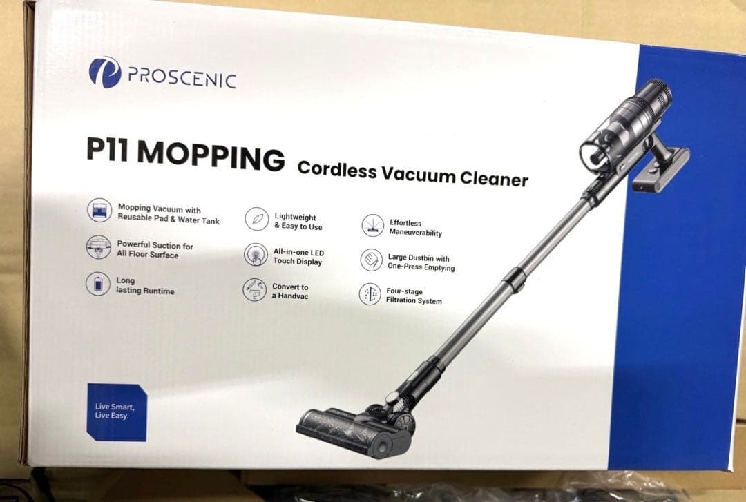 強力吸引‼️コードレス掃除機　強力吸引 35000Pa 水拭き一体型 サイクロン