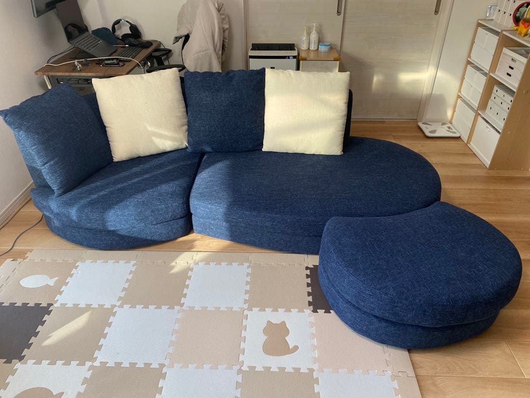 【セット販売】おしゃれカウチソファ　幅2300 ②【合計51000円】