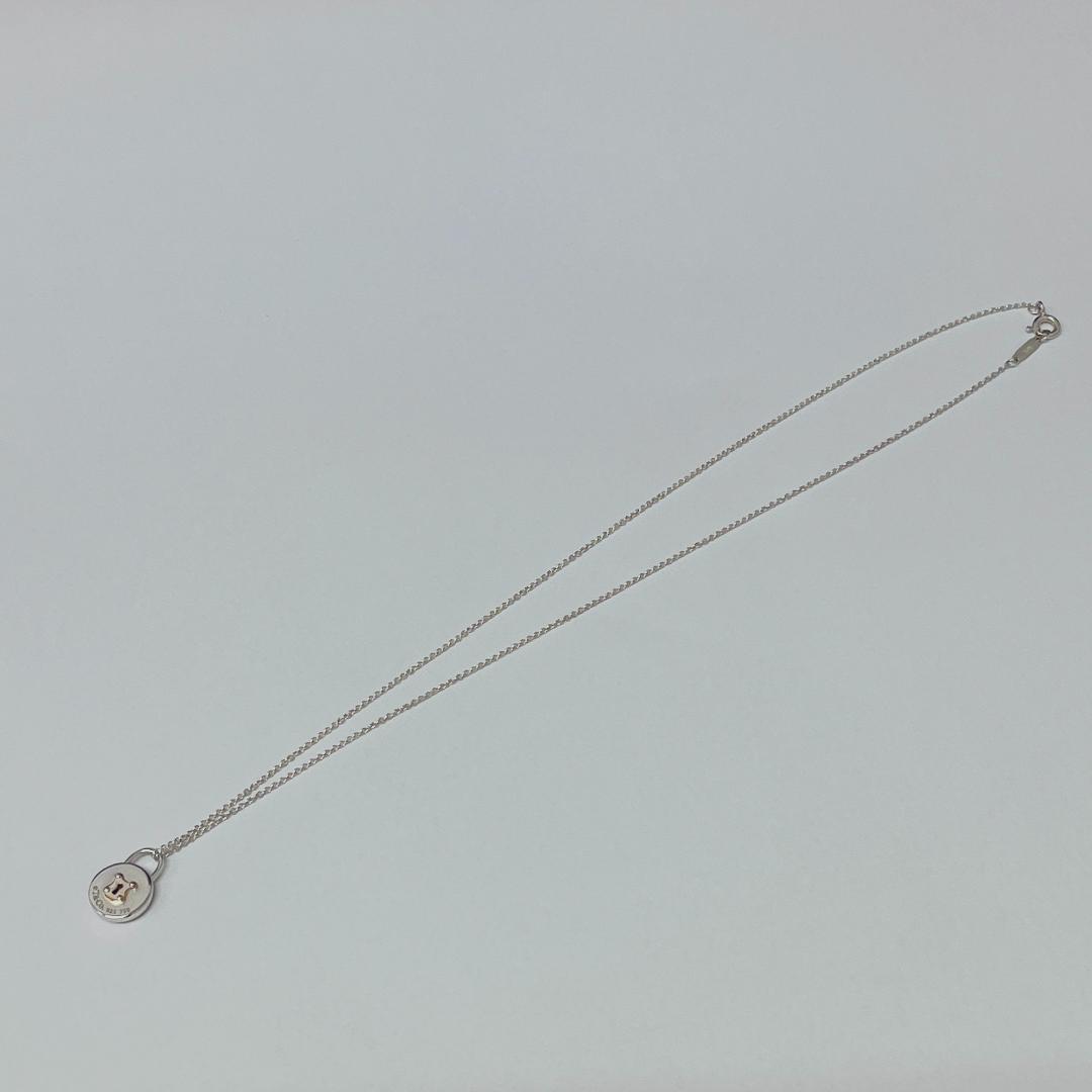 ティファニーラウンドロックネックレス SV925/750