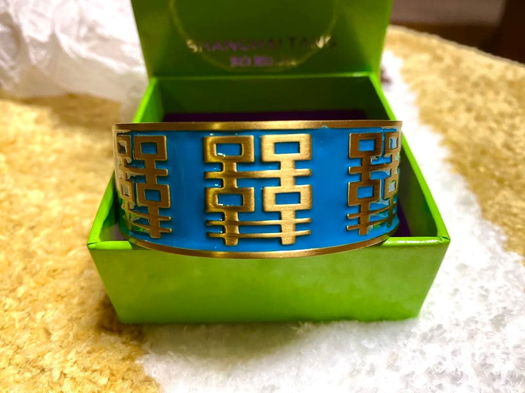 SHANGHAI TANG /上海灘/琺瑯バングル（黄銅製/真鍮）未使用