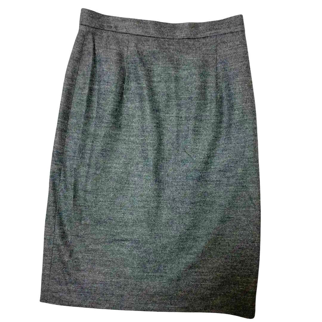 ANAYIノーカラーセットアップスーツスカートSウール【ジャケットタグ付新品】