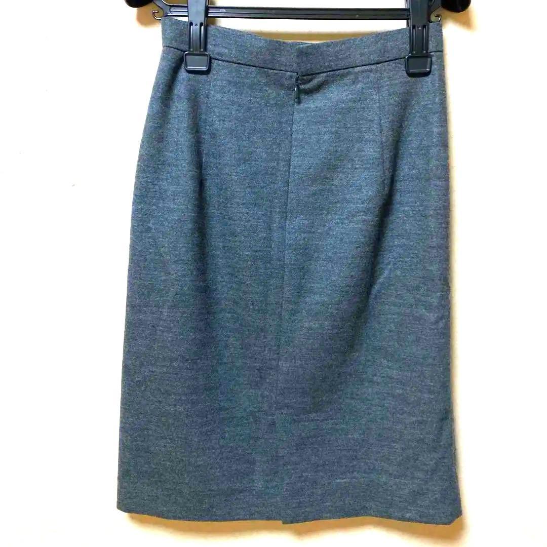ANAYIノーカラーセットアップスーツスカートSウール【ジャケットタグ付新品】
