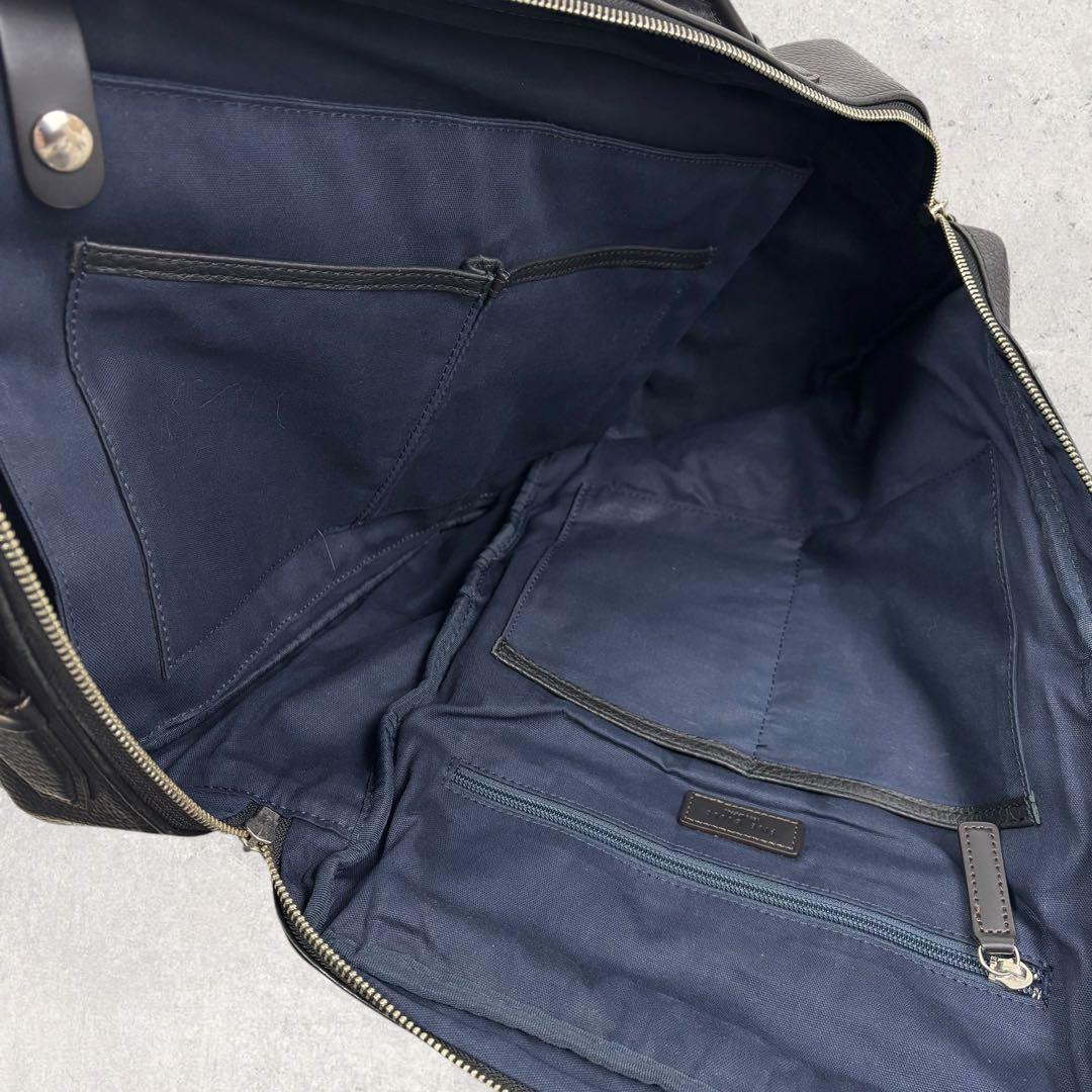 Jocファイブウッズ GRAIN レザー 3way リュック 黒　シボ