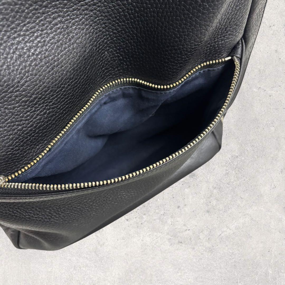 Jocファイブウッズ GRAIN レザー 3way リュック 黒　シボ