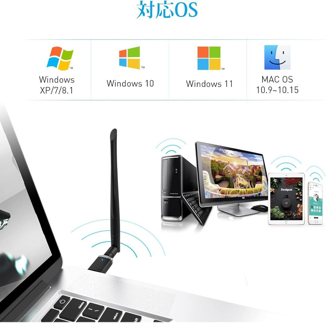 ☆WiFi 無線LAN 子機 360°回転アンテナ