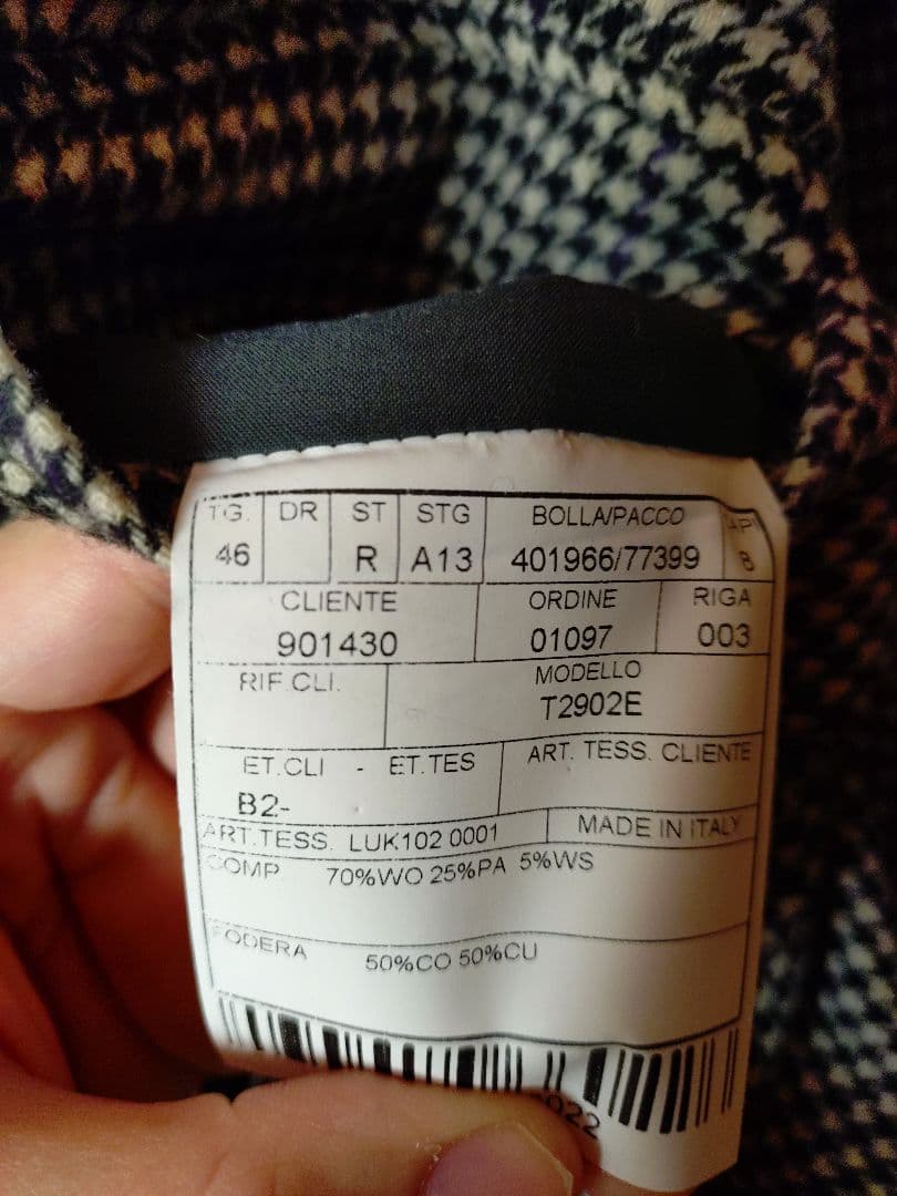 BOGLIOLI（DOVER）千鳥格子 テーラードジャケット メンズ