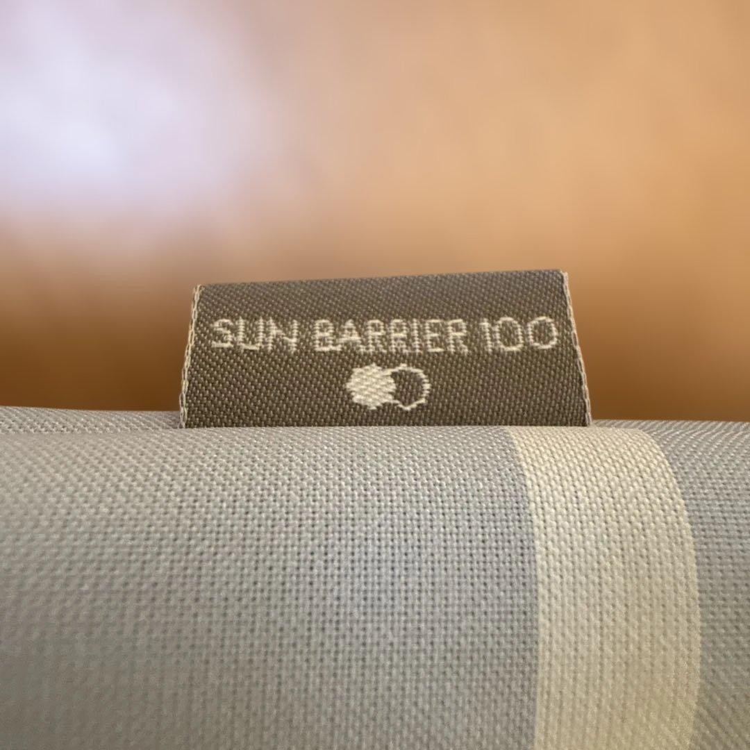 サンバリア 2段折コンパクト、チェック(ブルー)