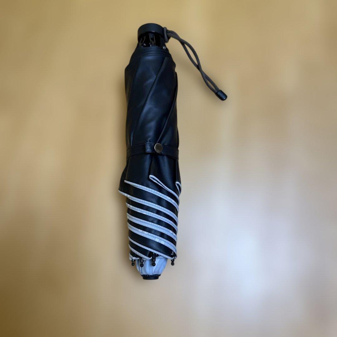 サンバリア 2段折コンパクト、チェック(ブルー)