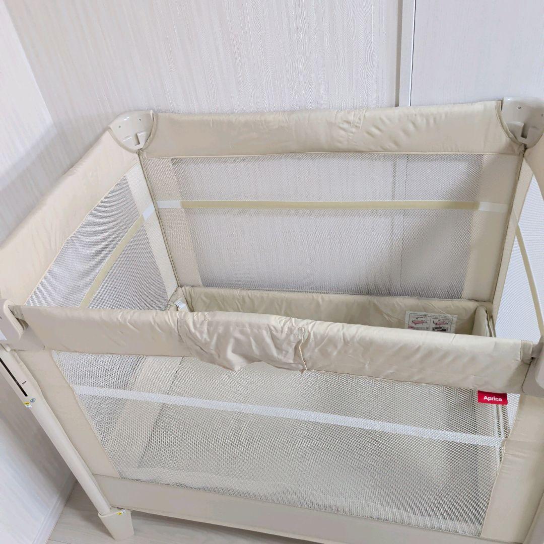 【美品】Aprica アップリカ ベビーベッド ココネルエアー ミルク