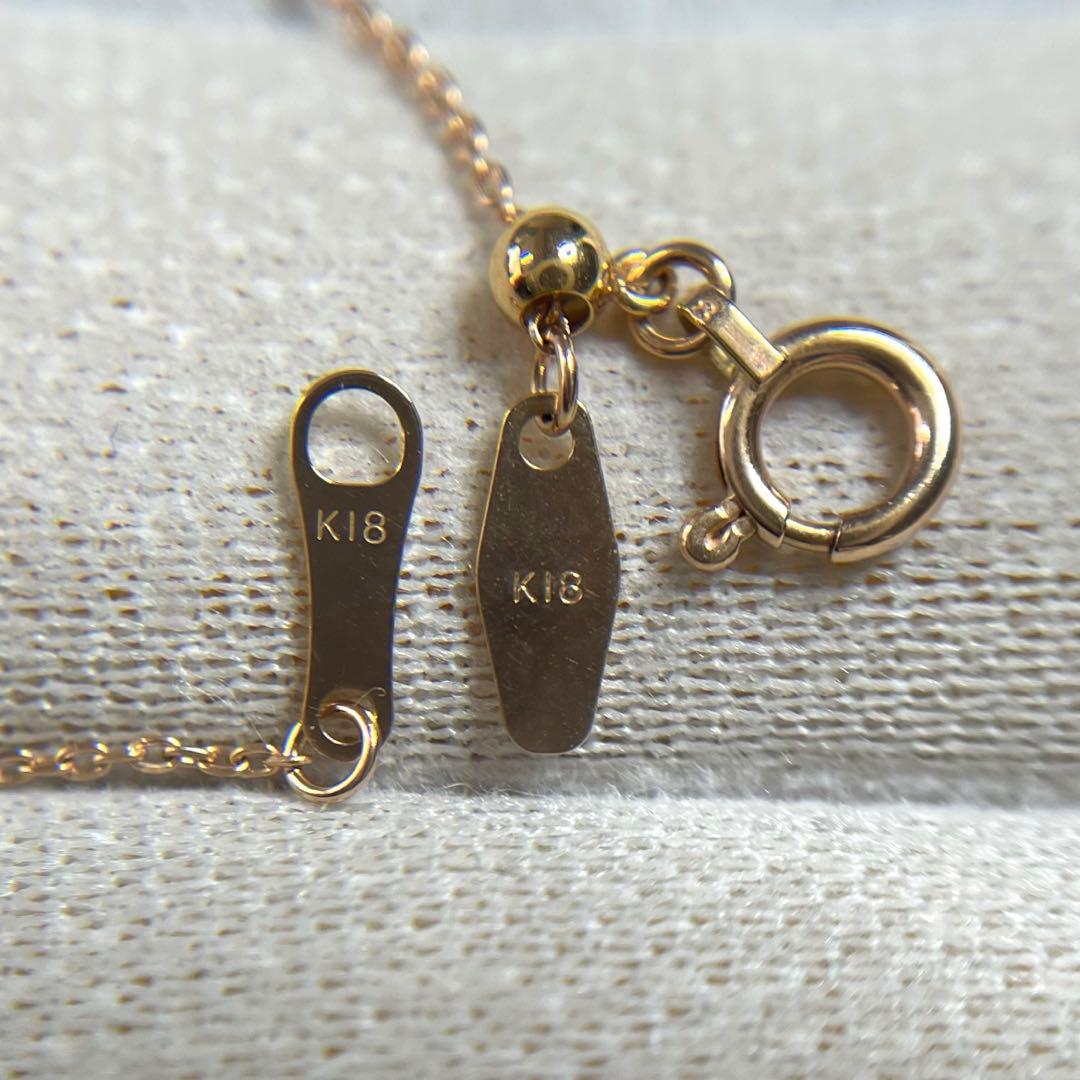 専用JZ12★K18PG 長44.5cm 幅0.8mm 調整可能 カットあずき