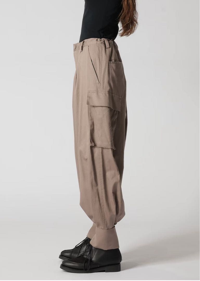 Y's ワイズ ヨウジヤマモト ブラウン カーゴパンツ サイドポケット付き