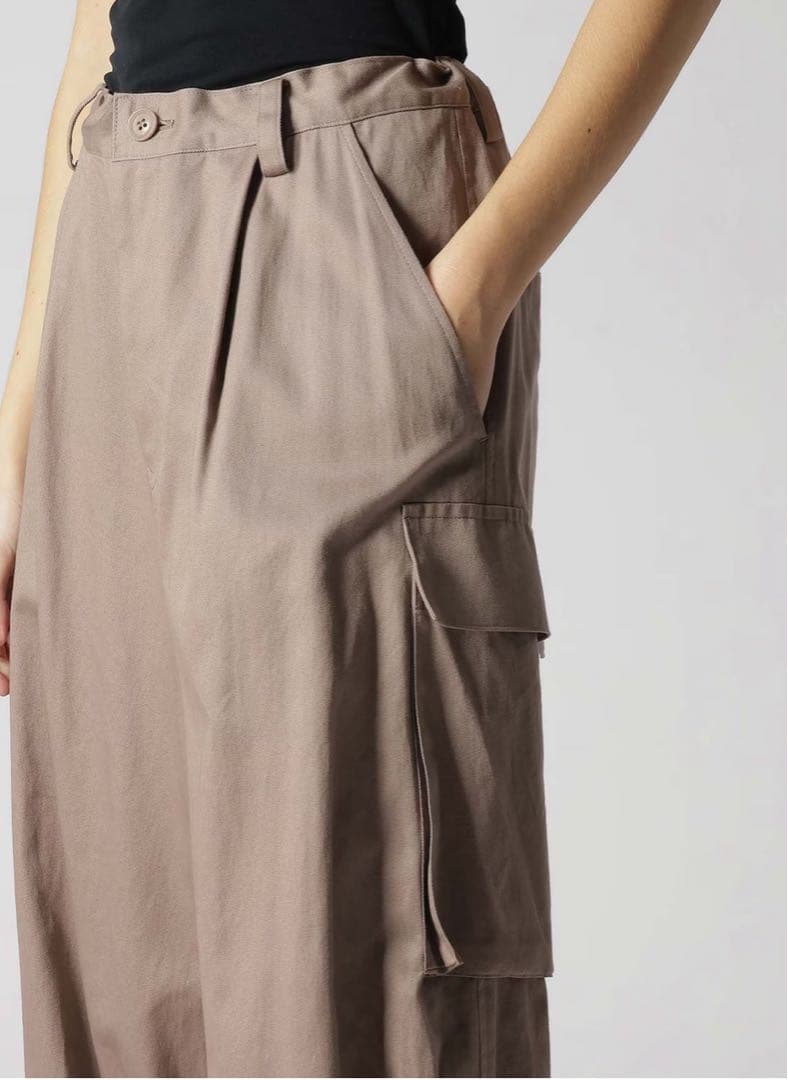 Y's ワイズ ヨウジヤマモト ブラウン カーゴパンツ サイドポケット付き