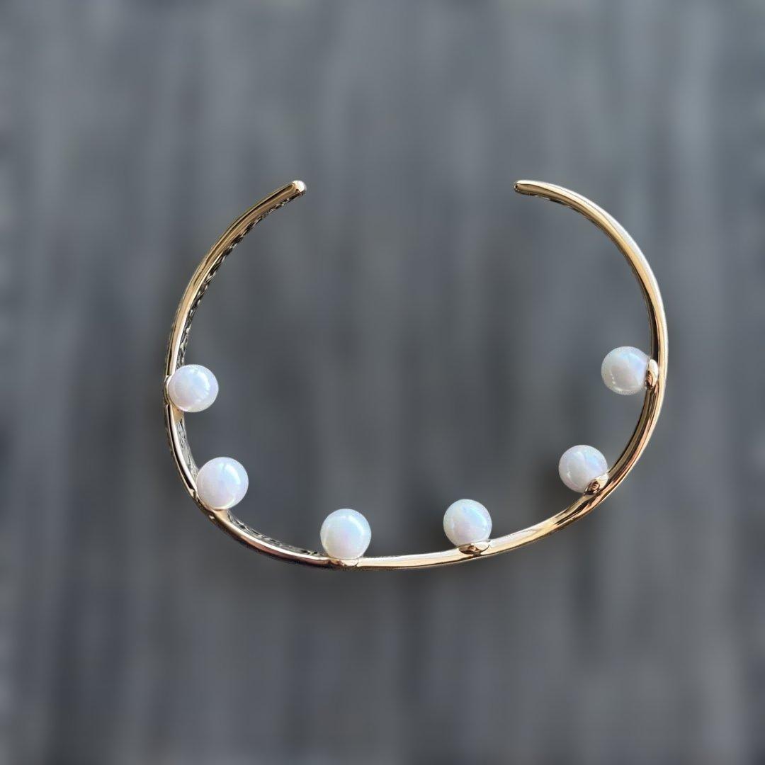 新品！ステラハリウッド　SAORIコラボインパールバングル巾着付き