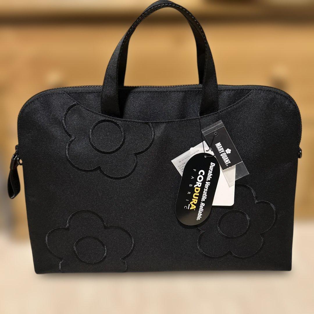 【未使用品】MARY QUANTマリークワント　ビジネス　PCバッグ　ブラック