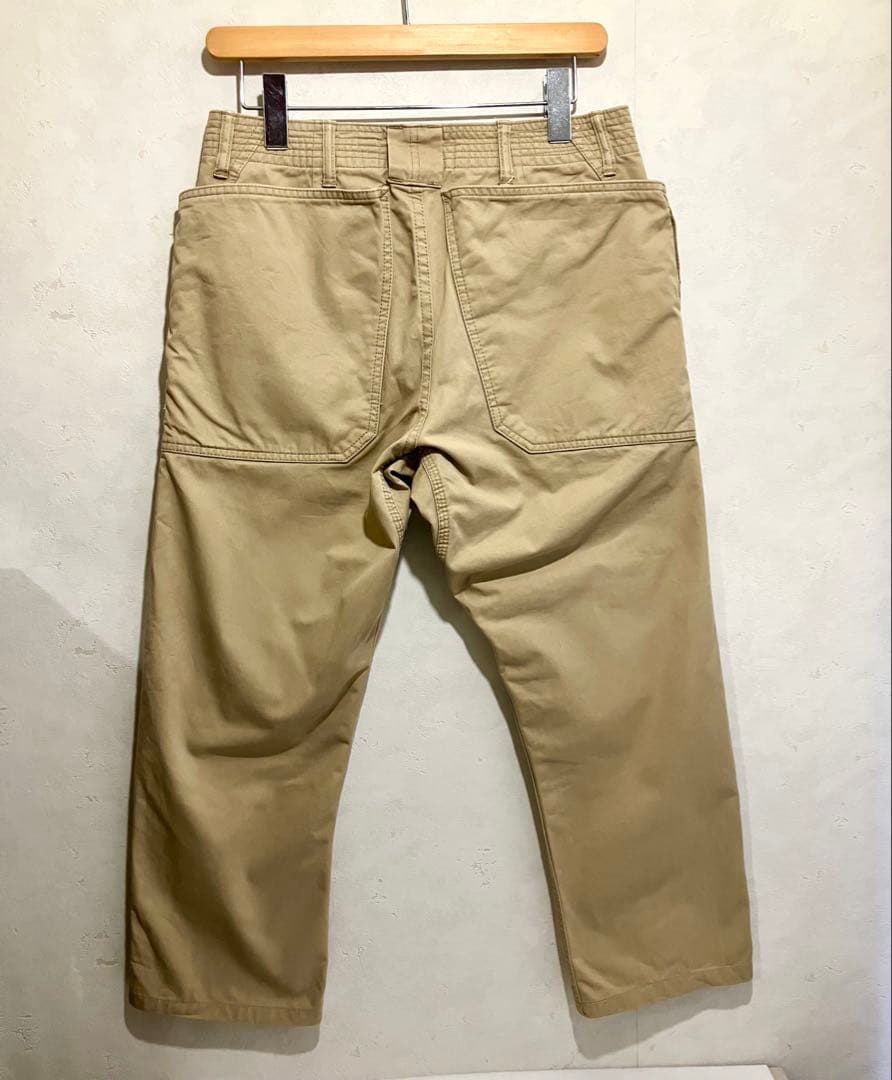 SASSAFRAS フォールリーフスプレイヤーパンツ ギャバジン生地使用