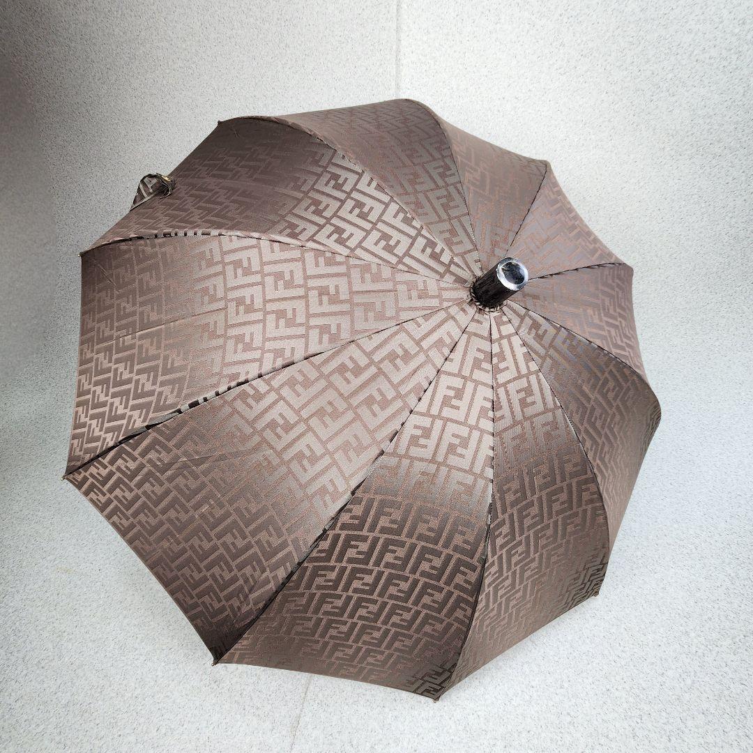 ⭐極美品⭐ FENDI ズッカ柄 長傘 雨傘 日傘 FFロゴ FF金具
