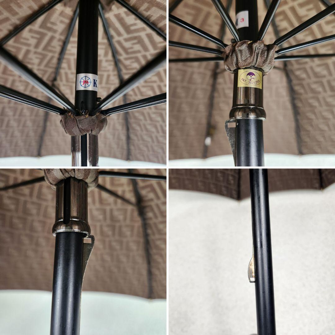 ⭐極美品⭐ FENDI ズッカ柄 長傘 雨傘 日傘 FFロゴ FF金具