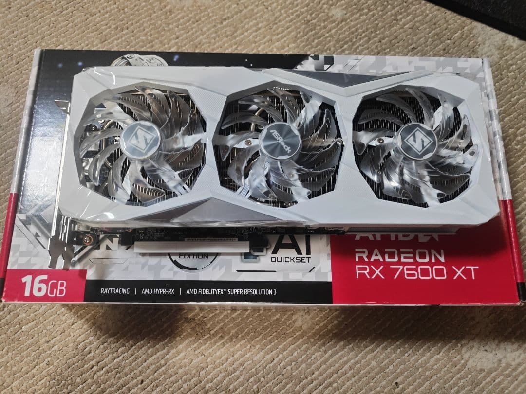 美品 ASRock Radeon RX 7600 XT SL16GB