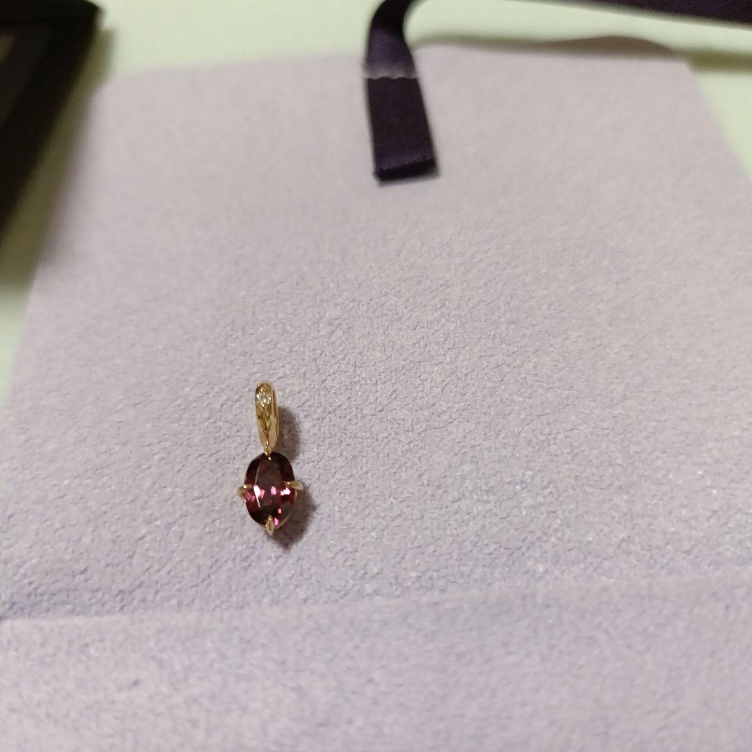 【値下げ】スタージュエリー　ネックレスチャーム　ガーネット&ダイヤモンド