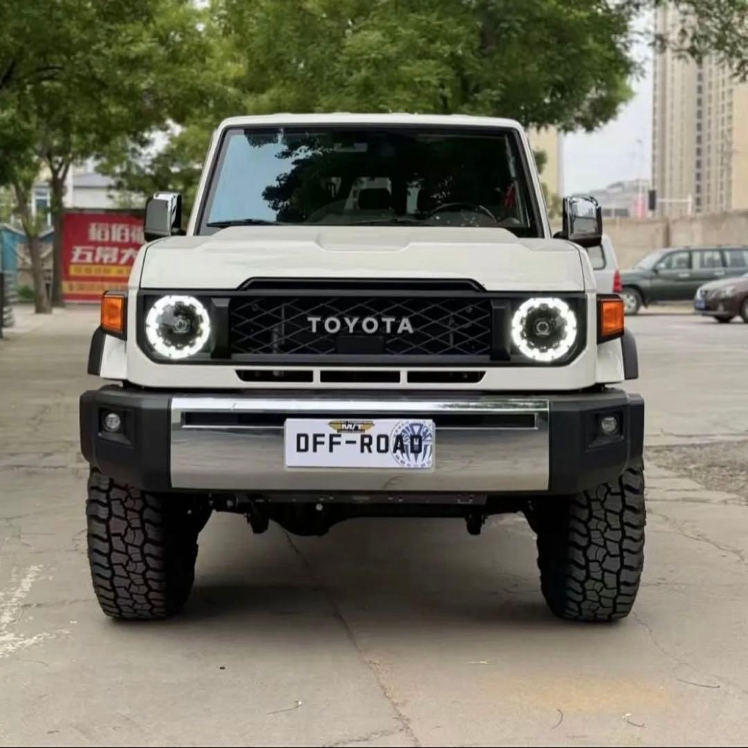 GDJ76 再再販ランクル70 輸出用　メッキバンパー＋ドアミラーカバー　セット