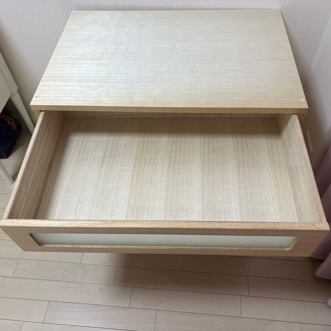 マールゼン　木製 （桐）3段チェスト キャスター付き