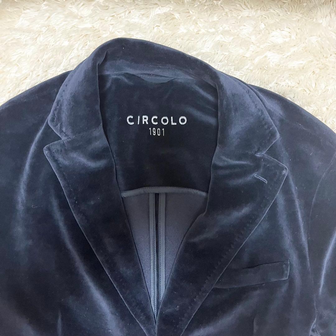 【美品】チルコロ　1901 テーラードジャケット　ベロア　近年モデル　ベロア