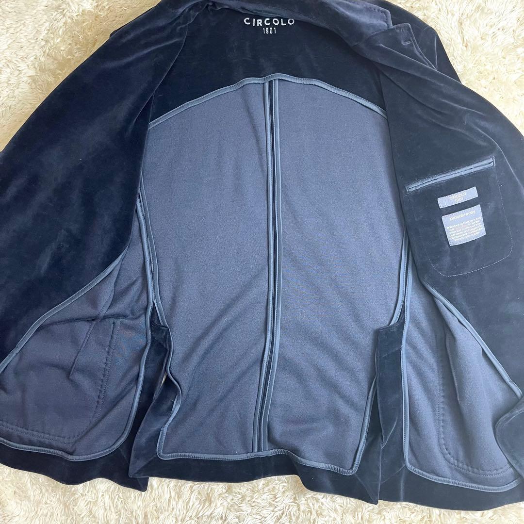 【美品】チルコロ　1901 テーラードジャケット　ベロア　近年モデル　ベロア