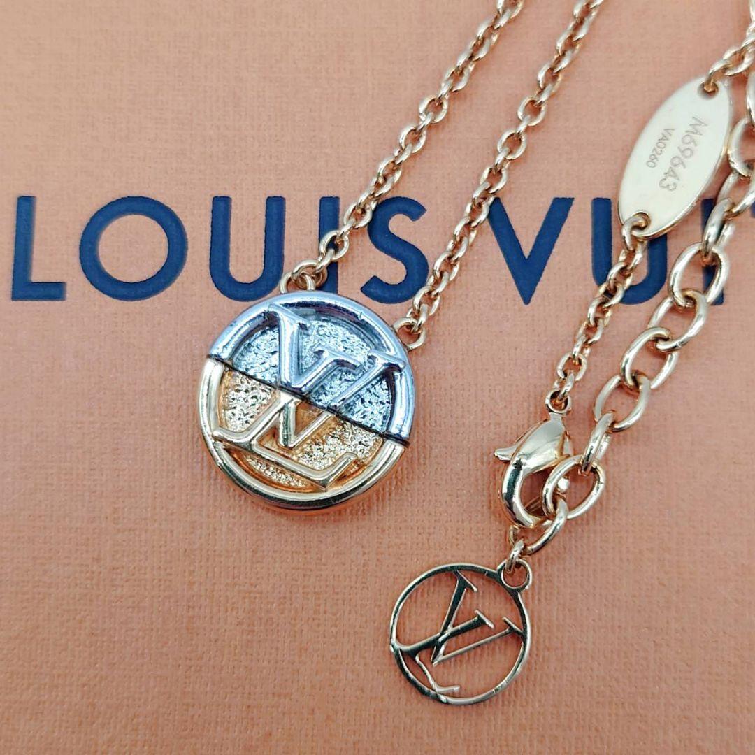 【美品】ルイヴィトン ネックレス コリエ LtoV バイカラー M69643