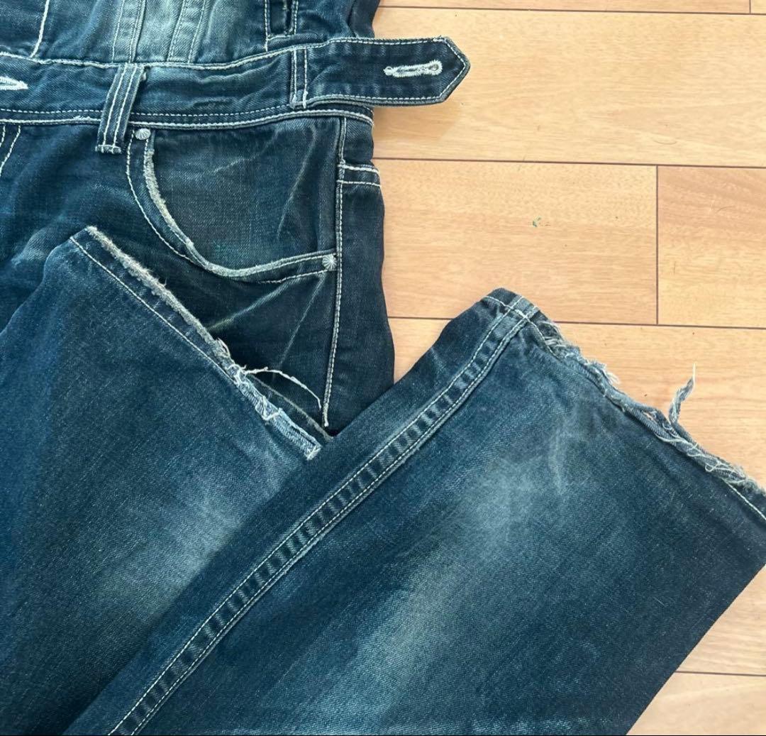 デニムオーバーオール/ダークブルー