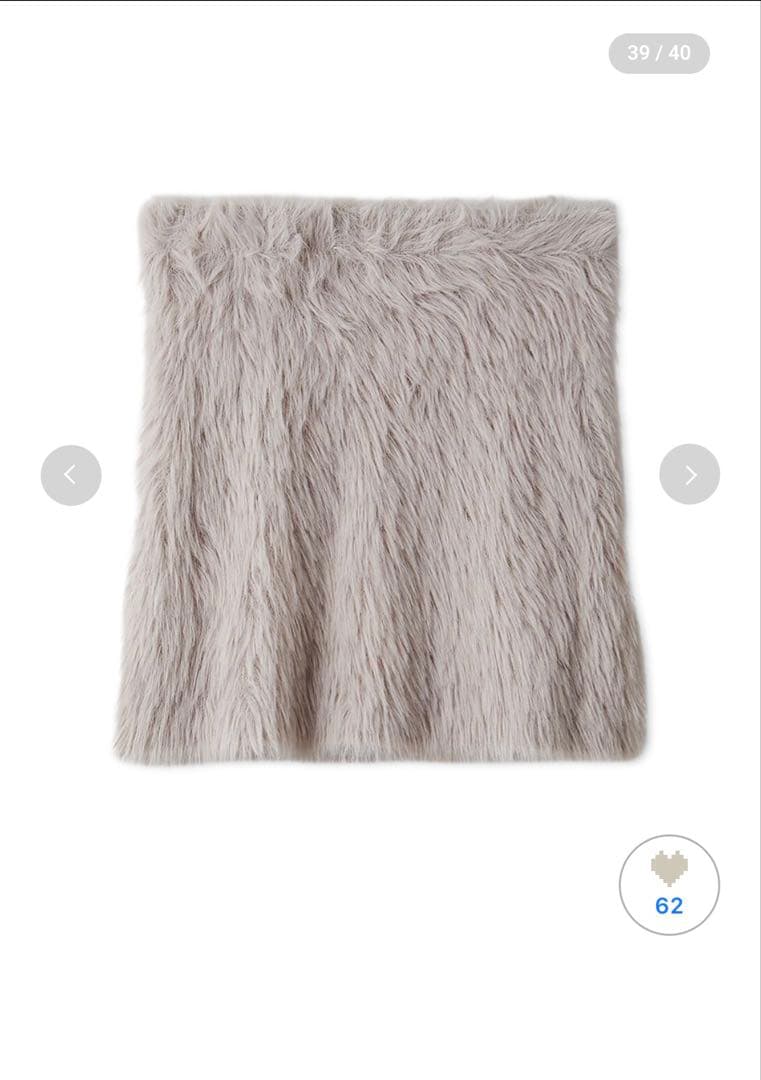 <♡> LILY BROWN フェザーヤーンミニスカート(モカベージュ)