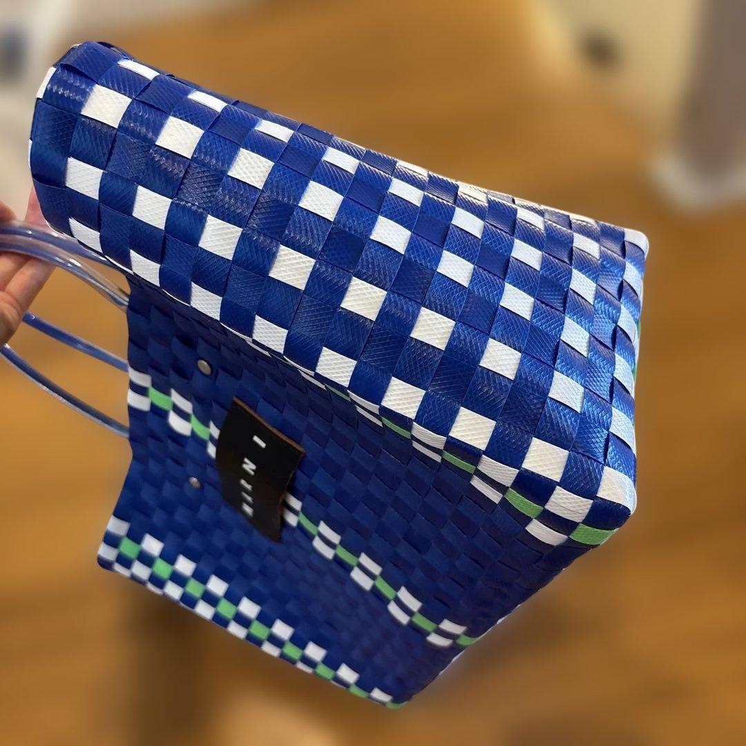 MARNI チェック柄 かごバッグ 大容量