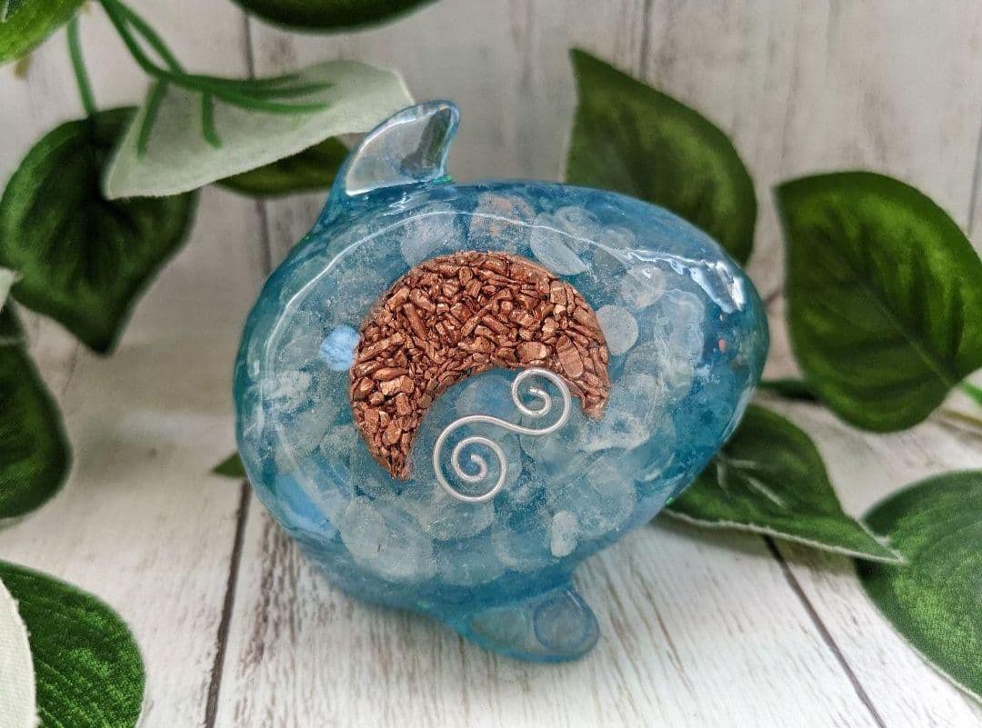 【つる927】クールなおひるねくじらさん形オルゴナイト☆他２点