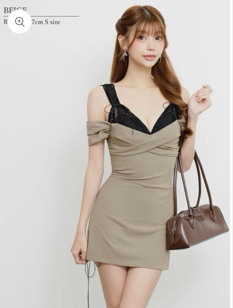 angel r オフショル　キャバ　ミニ　ドレス