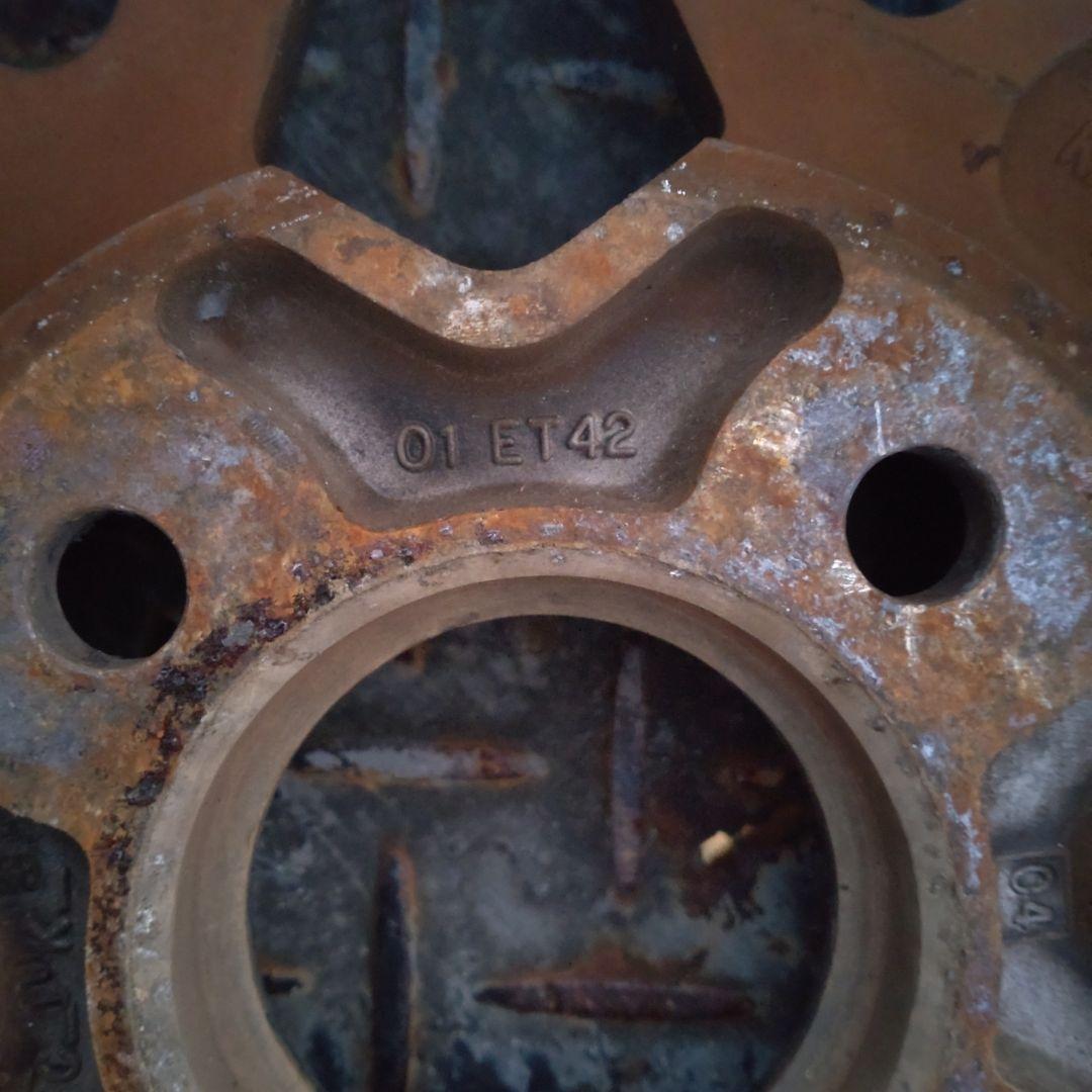 旧車 14インチ ホイール ブラック/シルバー